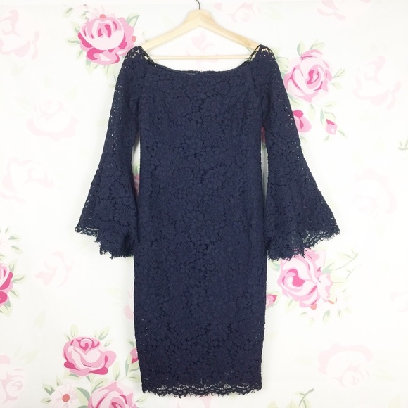 Bardot Dresses & Skirts - NEW Bardot Solange Lace Dress Navy 6